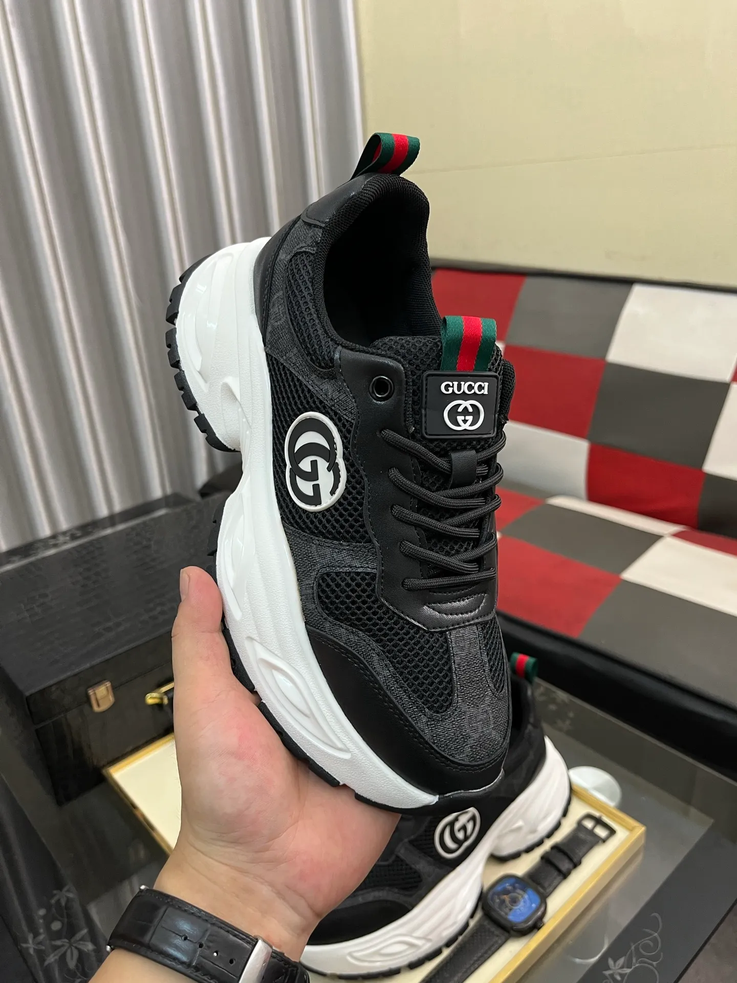 Men's Men's Shoes 💰458⌚️⌚️《GUCCI》The latest hot-selling casual shoes, top brand [seduce] luxury~purchase, top~quality. Products sold at the counter [strong] Original embossed calfskin fabric ➕ Comfortable sheepskin lining, available in 38-443️⃣ colors